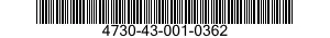 4730-43-001-0362 ADAPTER,STRAIGHT,PIPE TO TUBE 4730430010362 430010362