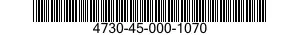 4730-45-000-1070 ADAPTER,STRAIGHT,TUBE TO HOSE 4730450001070 450001070