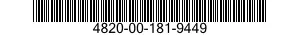 4820-00-181-9449 VALVE,GLOBE 4820001819449 001819449