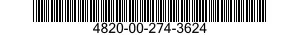 4820-00-274-3624 VALVE,ANGLE 4820002743624 002743624