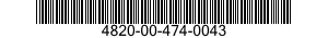 4820-00-474-0043  4820004740043 004740043