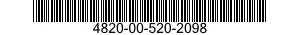 4820-00-520-2098  4820005202098 005202098