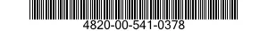 4820-00-541-0378 VALVE,GLOBE 4820005410378 005410378