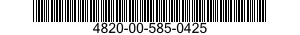 4820-00-585-0425  4820005850425 005850425