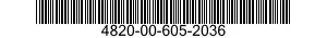 4820-00-605-2036  4820006052036 006052036