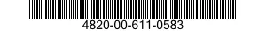 4820-00-611-0583  4820006110583 006110583