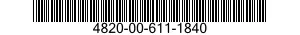 4820-00-611-1840  4820006111840 006111840