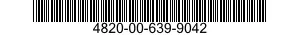 4820-00-639-9042 VALVE,PLUG 4820006399042 006399042
