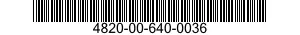 4820-00-640-0036  4820006400036 006400036