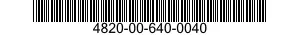 4820-00-640-0040  4820006400040 006400040