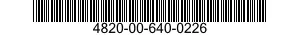 4820-00-640-0226  4820006400226 006400226