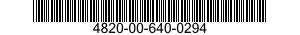 4820-00-640-0294  4820006400294 006400294