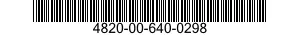 4820-00-640-0298 VALVE,GLOBE 4820006400298 006400298