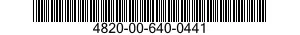 4820-00-640-0441  4820006400441 006400441