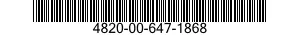 4820-00-647-1868  4820006471868 006471868