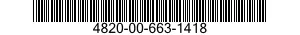 4820-00-663-1418  4820006631418 006631418