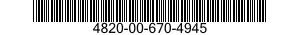 4820-00-670-4945 VALVE,PLUG 4820006704945 006704945