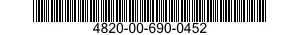 4820-00-690-0452 VALVE,EXPANSION 4820006900452 006900452