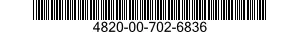 4820-00-702-6836 VALVE,SAFETY RELIEF 4820007026836 007026836