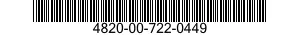 4820-00-722-0449 VALVE,PLUG 4820007220449 007220449