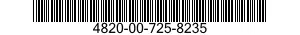 4820-00-725-8235 VALVE,PLUG 4820007258235 007258235