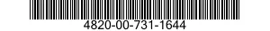 4820-00-731-1644  4820007311644 007311644