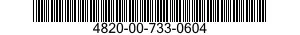 4820-00-733-0604  4820007330604 007330604