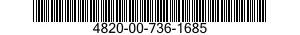 4820-00-736-1685  4820007361685 007361685