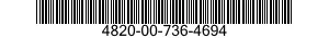 4820-00-736-4694 VALVE ASSEMBLY 4820007364694 007364694