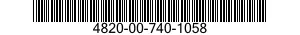 4820-00-740-1058  4820007401058 007401058