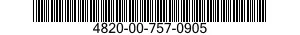 4820-00-757-0905  4820007570905 007570905