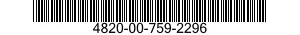 4820-00-759-2296 VALVE,RESTRICTOR CHECK 4820007592296 007592296