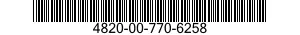 4820-00-770-6258  4820007706258 007706258