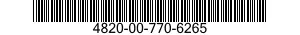 4820-00-770-6265  4820007706265 007706265