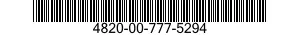 4820-00-777-5294 VALVE,SAFETY RELIEF 4820007775294 007775294