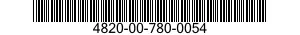4820-00-780-0054  4820007800054 007800054
