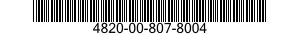 4820-00-807-8004 VALVE,PLUG 4820008078004 008078004