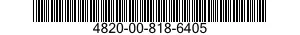 4820-00-818-6405 VALVE,PLUG 4820008186405 008186405