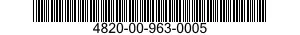 4820-00-963-0005 VALVE,PLUG 4820009630005 009630005
