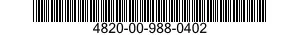 4820-00-988-0402  4820009880402 009880402