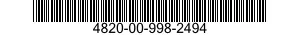 4820-00-998-2494  4820009982494 009982494