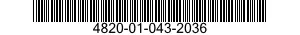 4820-01-043-2036 VALVE,REGULATING,FLUID PRESSURE 4820010432036 010432036