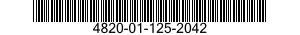 4820-01-125-2042 VALVE,GLOBE 4820011252042 011252042