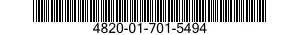 4820-01-701-5494 VALVE,VENT 4820017015494 017015494