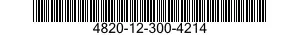 4820-12-300-4214 VALVE,CHECK 4820123004214 123004214