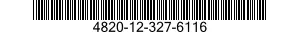 4820-12-327-6116 VALVE,VACUUM BREAKING 4820123276116 123276116