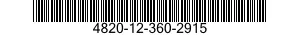 4820-12-360-2915 FUSE,HYDRAULIC SYSTEM 4820123602915 123602915