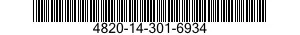 4820-14-301-6934 VALVE,PRESSURE EQUALIZING,GASEOUS PRODUCTS 4820143016934 143016934