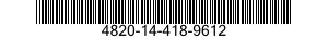 4820-14-418-9612 VALVE,PRESSURE EQUALIZING,GASEOUS PRODUCTS 4820144189612 144189612