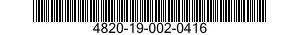 4820-19-002-0416 VALVE,GLOBE 4820190020416 190020416